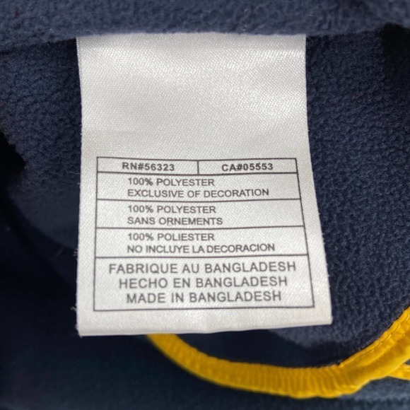 NIKE Vintage Men's Gray Navy Blue Fleece Full Zip Jacket Size Large - Picture 5 of 5